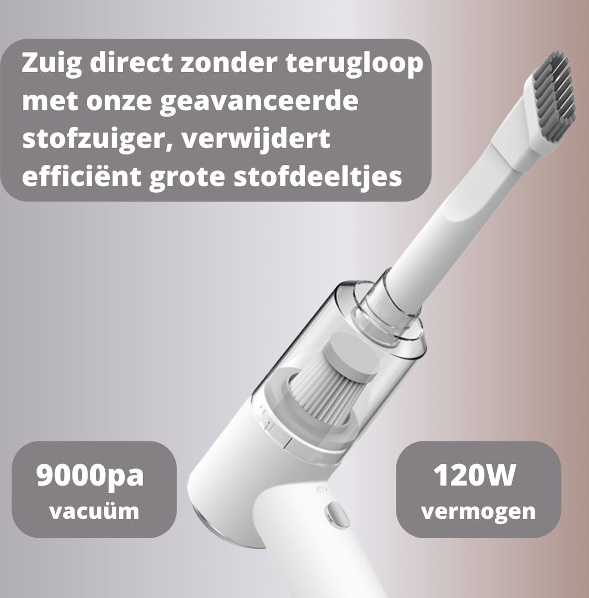Handstofzuiger Draadloos Mini Stofzuiger Snoerloos - afbeelding 3