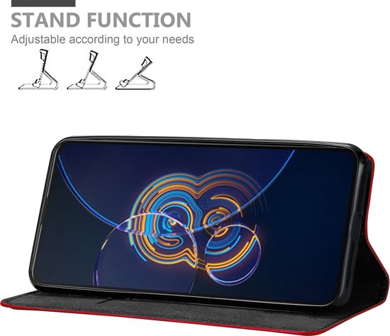 Coque Cadorabo pour Asus ZenFone 8 FLIP ROUGE POMME - Pochette de protection à fermeture aimantée