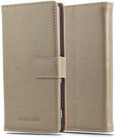 Étui Cadorabo pour Sony Xperia Z3 PLUS / Z4 en BRUN CAPPUCCINO - Housse de protection avec fermeture magnétique, fonction support et poche pour cartes Book Case Cover Etui