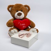 Swarovski Love Hart Ketting en Teddybeer | Sieradendoos | Cadeau Voor Vrouw | Verjaardag Cadeau Vrouw | Geschenkset Vrouwen | Geschenkdoos | Giftset Vrouw | Juwelen | Huwelijkscadeau | Kristallen | Cadeaudoos | Cadeau Voor Haar | Kado | Geschenkset