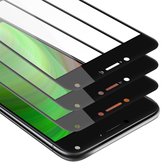 Cadorabo 3x Screenprotector geschikt voor Asus ZenFone 4 MAX (5.5 inch) Volledig scherm pantserfolie Beschermfolie in TRANSPARANT met ZWART - Getemperd (Tempered) Display beschermend glas in 9H hardheid met 3D Touch