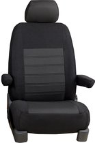 Pasvorm stoelhoezen set (stoel en stoel) Iveco Daily 2014 /m heden - Stof zwart