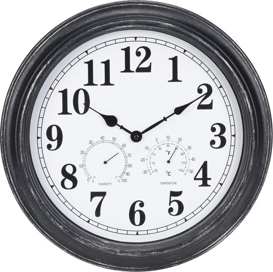 Horloges - Horloge Murale Zwart D40 Cm Plein air