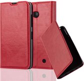 Cadorabo Hoesje geschikt voor Nokia Lumia 550 in APPEL ROOD - Beschermhoes met magnetische sluiting, standfunctie en kaartvakje Book Case Cover Etui