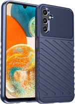 iMoshion Hoesje Geschikt voor Samsung Galaxy A14 (5G) / A14 (4G) Hoesje Siliconen - iMoshion Thunder Backcover - Donkerblauw