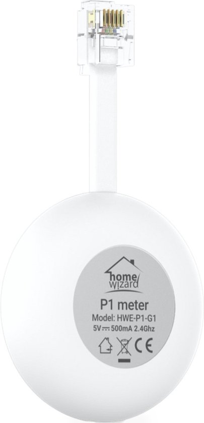 HomeWizard - Wi-Fi Energie Monitor - P1 Meter - Energie Verbruiksmeter - Inzicht in je stroomverbruik via App
