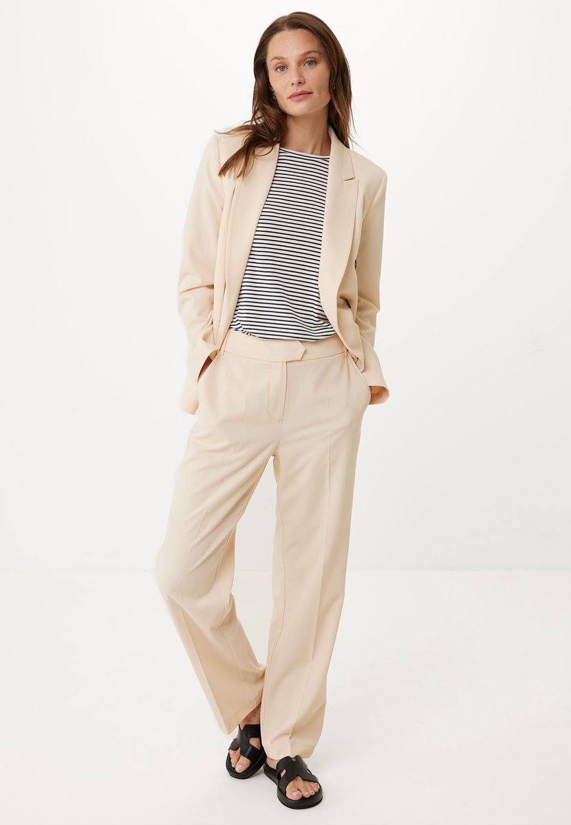 Mexx Double Breasted Blazer Dames - Zand - Maat 42