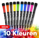 Bablue Whiteboard Stiften - Whiteboard Marker - 10 Stuks - Verschillende Kleuren - Magnetische Markers Set - Stift Magnetisch en gekleurd - Stiften Kinderen - Stiften voor Volwassenen - Met Wisser