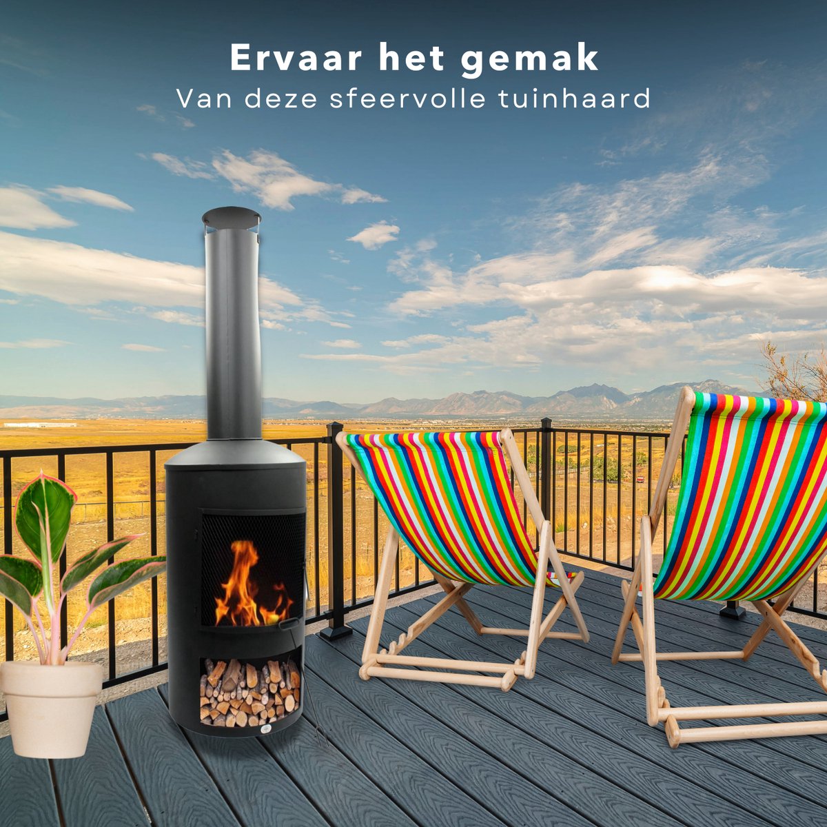 BLOKKACHEL- Cortenstaal - tuinhaard - haard-kachel