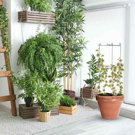 Relaxdays plantensteun 90 cm - set van 5 - tomatenst