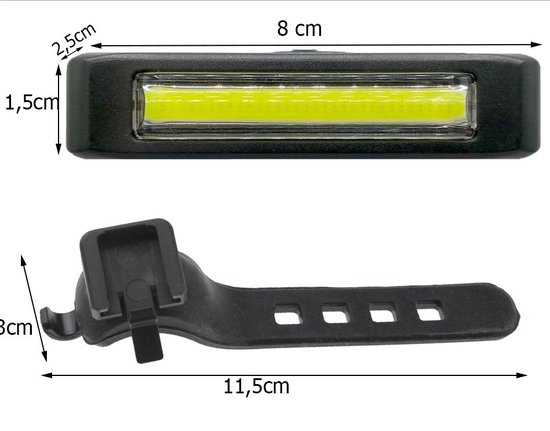 Fietsverlichting LED - Voor Of Achterlicht 2 in 1 - Oplaadbare USB Fietslamp - Fietslamp — afbeelding 2