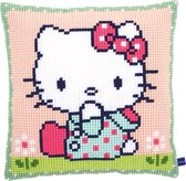Kit oreiller point de croix Hello Kitty Sur la pelouse - Vervaco - PN-0155210