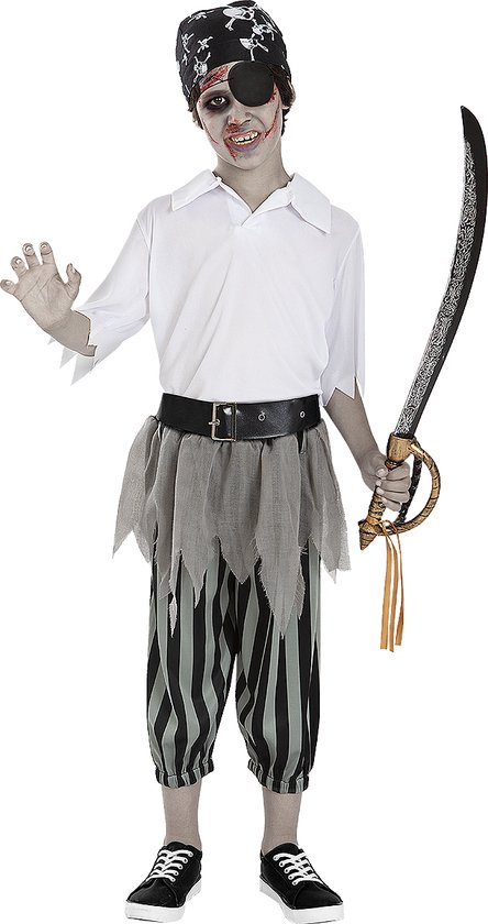 FUNIDELIA Zombie Piraat Kostuum Voor voor jongens - Maat: - Zwart
