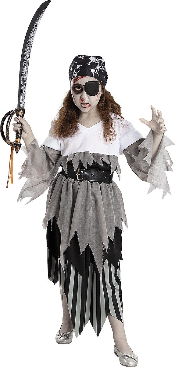 Funidelia Zombie Piraat Kostuum Voor Voor Meisjes Maat 97 104 Cm Zwart Bol 2119