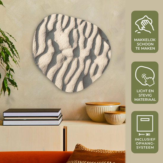 Décoration murale Organique - Décoration Décoration murale Plastique - Peinture Organique - Plage - Sable - Été - 60x60 cm - Forme Miroir Organique sur Plastique