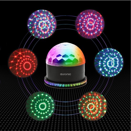 Auronic Roterende Discolamp - Discobal - LED - Disco licht - Afstandsbediening en Muziekgestuurd - Kinderen/Volwassenen