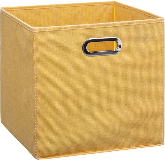Five® Opvouwbare opbergbox geel 31x31x15 cm - Geel - Opvouwbaar | bol.com