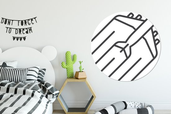 Une illustration vectorielle d'un avion Assiette en plastique cercle mural ⌀ 150 cm XXL / Groot format!