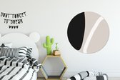WallCircle - Wandcirkel - Muurcirkel - Pastel - Minimalisme - Vormen - Aluminium - Dibond - ⌀ 90 cm - Binnen en Buiten