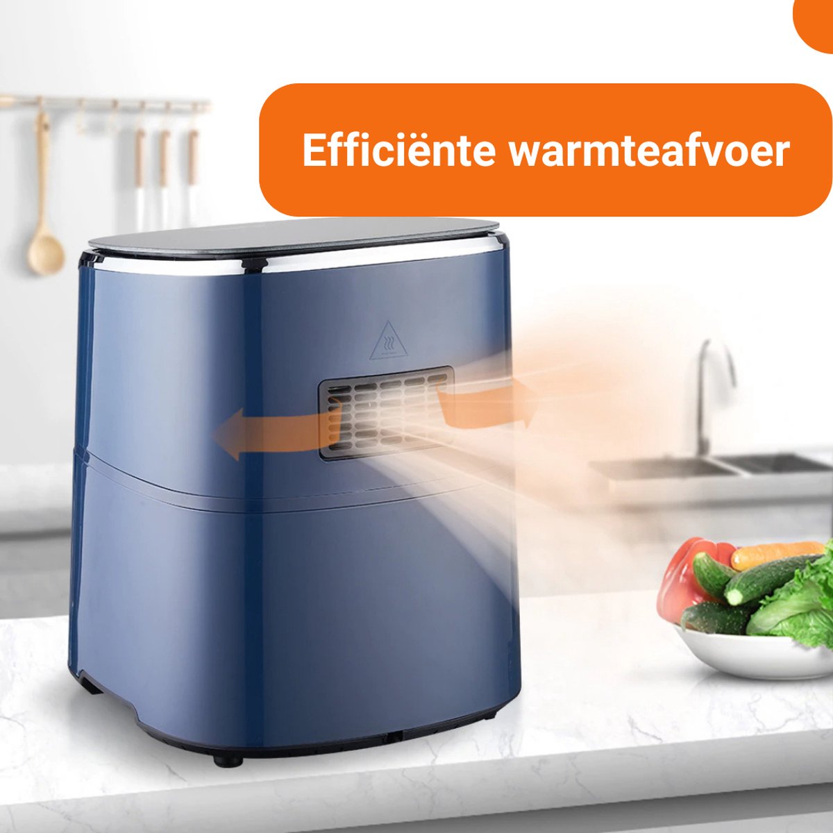 Inventum Airfryer GF500HLD - Hetelucht friteuse - 5 liter - 1700 watt - Zwart/RVS kopen? | Overige keukenapparatuur