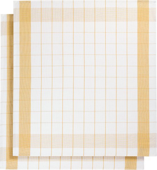 Torchon De Witte Lietaer - Torchon - 68x68 cm - Lot de 2 Ocre