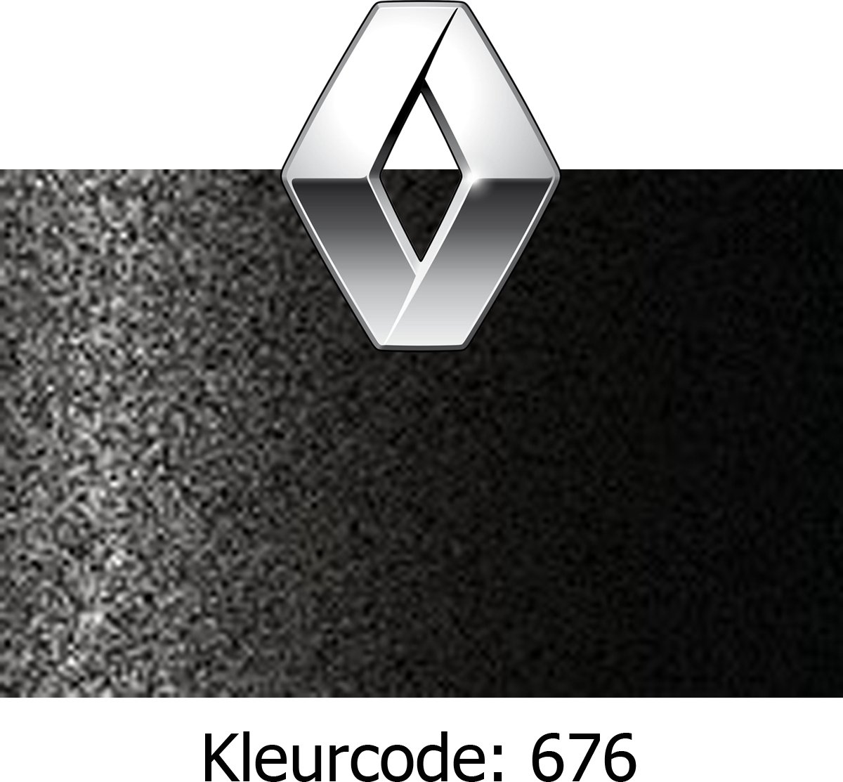 Lakstift Autolak RENAULT Kleurcode 676 NOIR METMET. 12ml bol
