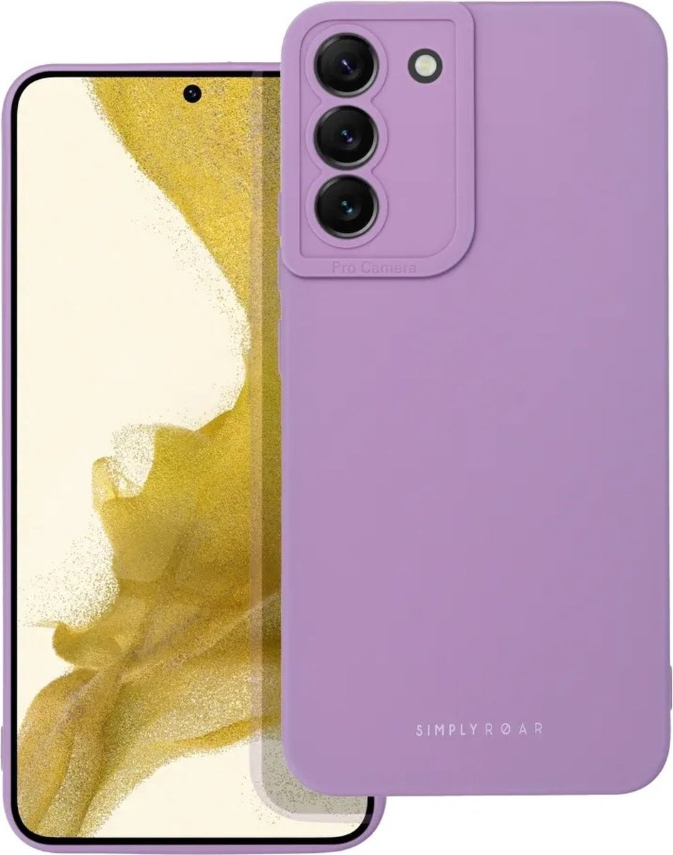 Roar Luna Camera Pro Siliconen Back Cover hoesje Samsung Galaxy S22 Plus - Paars
