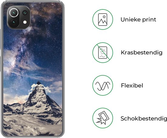 Coque Xiaomi 11T - Montagnes - Etoiles - Univers - Garçons - Filles - Enfants - Coque de téléphone en Siliconen