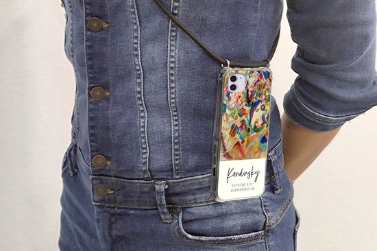Coque avec cordon iPhone 11 - Entwurf 3 zu komposition VII - Kandinsky - Vieux maîtres - Siliconen - Bandoulière - Coque arrière avec cordon - Coque pour téléphone avec cordon - Coque avec corde