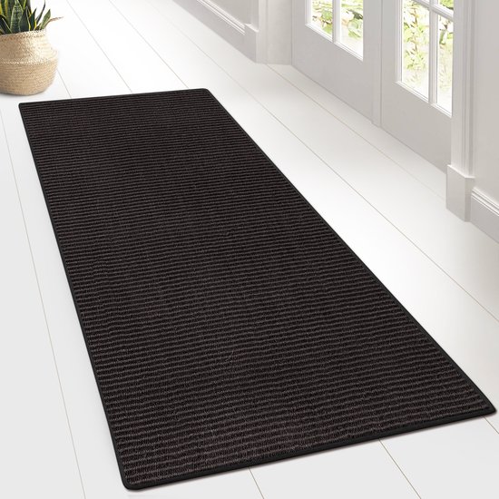 Karat Vloerkleed - Sisal Tapijt - Sylt - Zwart - 200 x 400 cm