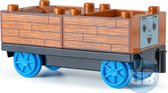 Trein wagon onderstel met bruine containers