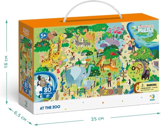 DODO Toys - Puzzle Animaux 5+ -80 pièces - 31x41 cm - Jouets Animaux pour  Enfants -... | bol