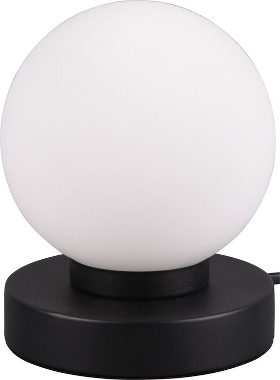 Lampe de table LED - Eclairage de table - Torna Baldo - Culot E14 - Rond - Zwart Mat - Aluminium