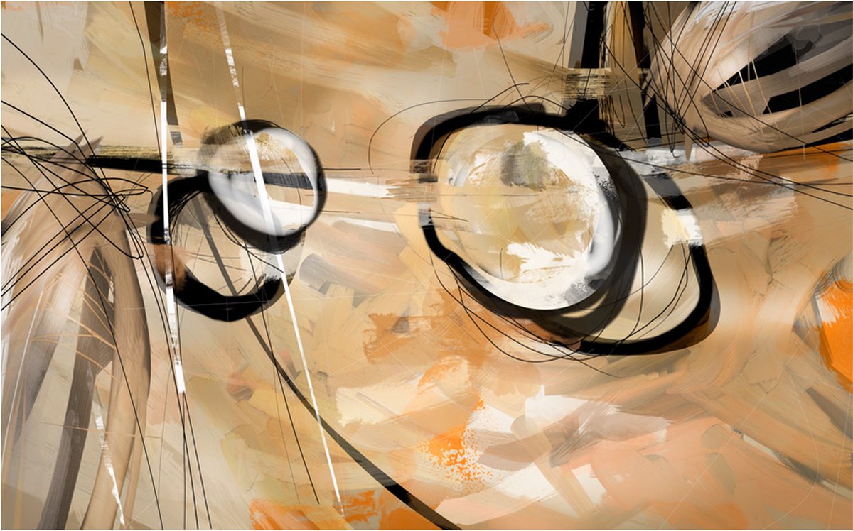Fotobehangkoning - Behang - Vliesbehang - Fotobehang - Disharmony - Abstract - Kunst - 450 x 280 cm