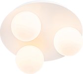 QAZQA cederic - Moderne Plafondlamp - 3 lichts - Ø 23 cm - Wit - Buitenverlichting