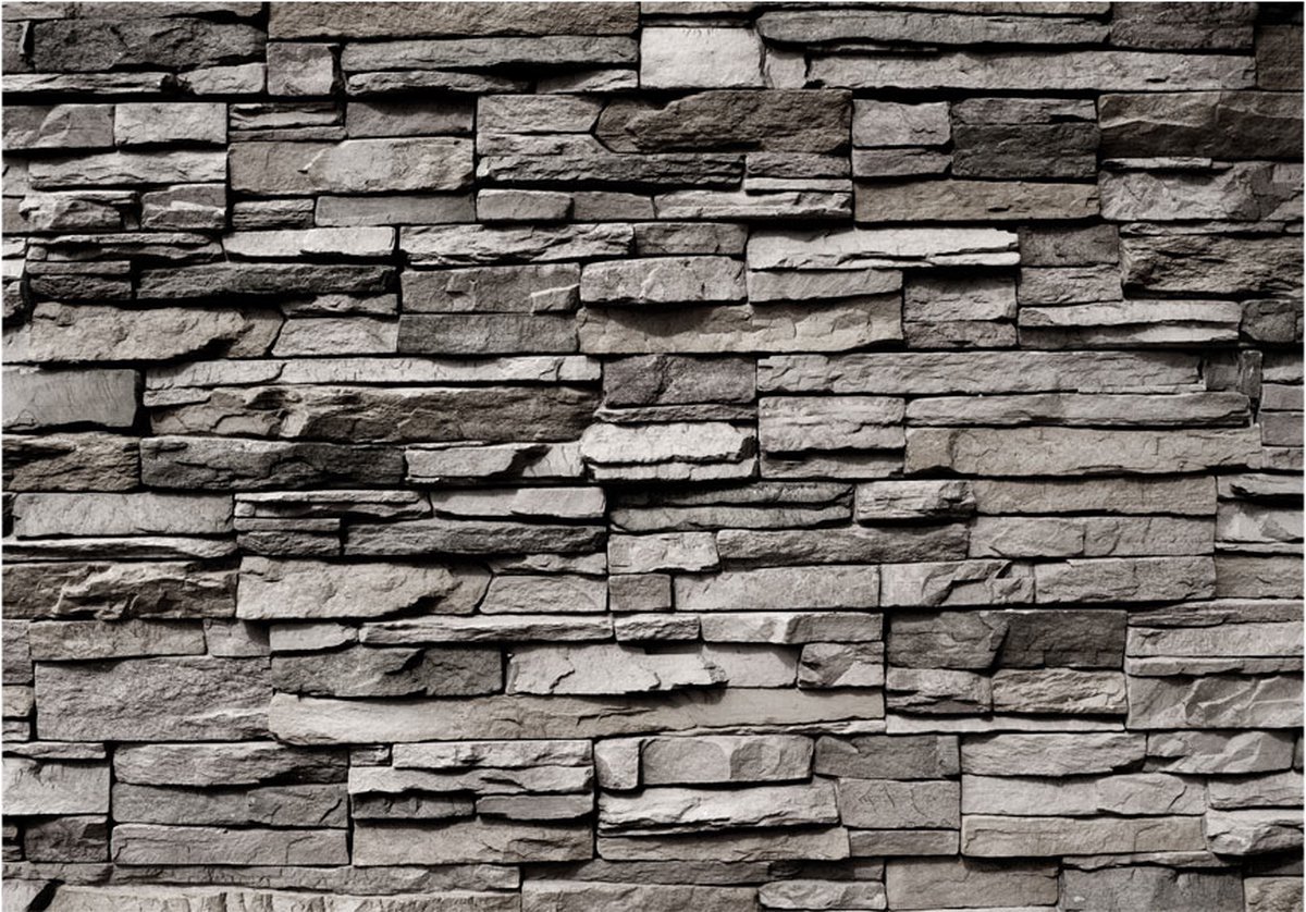 Fotobehangkoning - Behang - Vliesbehang - Fotobehang - Granite Bastion Stenen - 200 x 140 cm