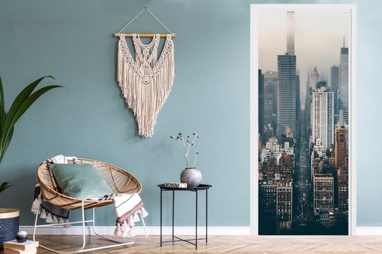 Deursticker Skyline van New York - 90x235 cm - Deurposter