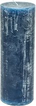 Stompkaars - donker blauw - 7x20cm - parafine - set van 3