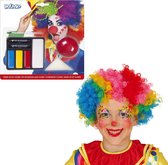 Guirca Clown déguisement complet pour enfants - Nez/perruque/maquillage
