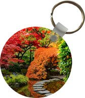 Sleutelhanger - Bomen - Japans - Stenen - Pad - Natuur - Plastic - Rond - Uitdeelcadeautjes