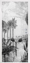 Deursticker Design - Jungle - Water - 85x215 cm - Deurposter