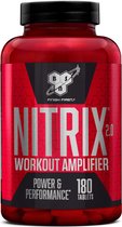 BSN Nitrix 2.0 Pre Workout - Pre-workout met Creatine - Zonder Cafeïne - Veganistisch - 180 Tabletten