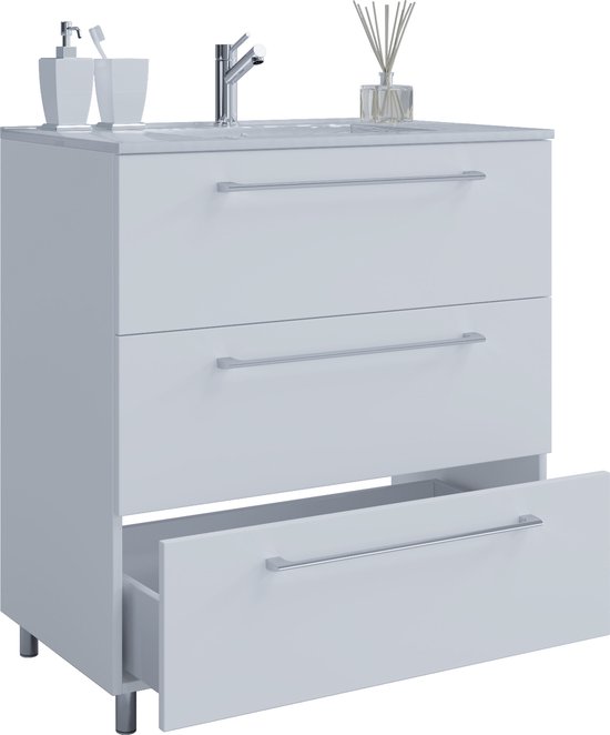 Geberit Renova Plan Wastafel Met Onderkast 130x48x62,2 Cm KeraTect Noten Hickory 501 918 Jr 8