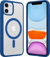 ShieldCase adapté pour Apple iPhone 11 Magnet coque transparente bord coloré - bleu