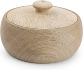 Wood & Food Pot met deksel 12xH7cm mango Essential