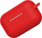 Hoes Geschikt voor Airpods Pro Hoesje Cover Silicone Case Hoes - Rood