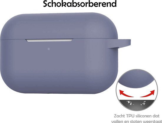 Coque adaptée pour AirPods Pro 2 Coque Siliconen Cover - Coque adaptée pour AirPods Pro 2 Coque - Gris Bleu - 2 Pièces