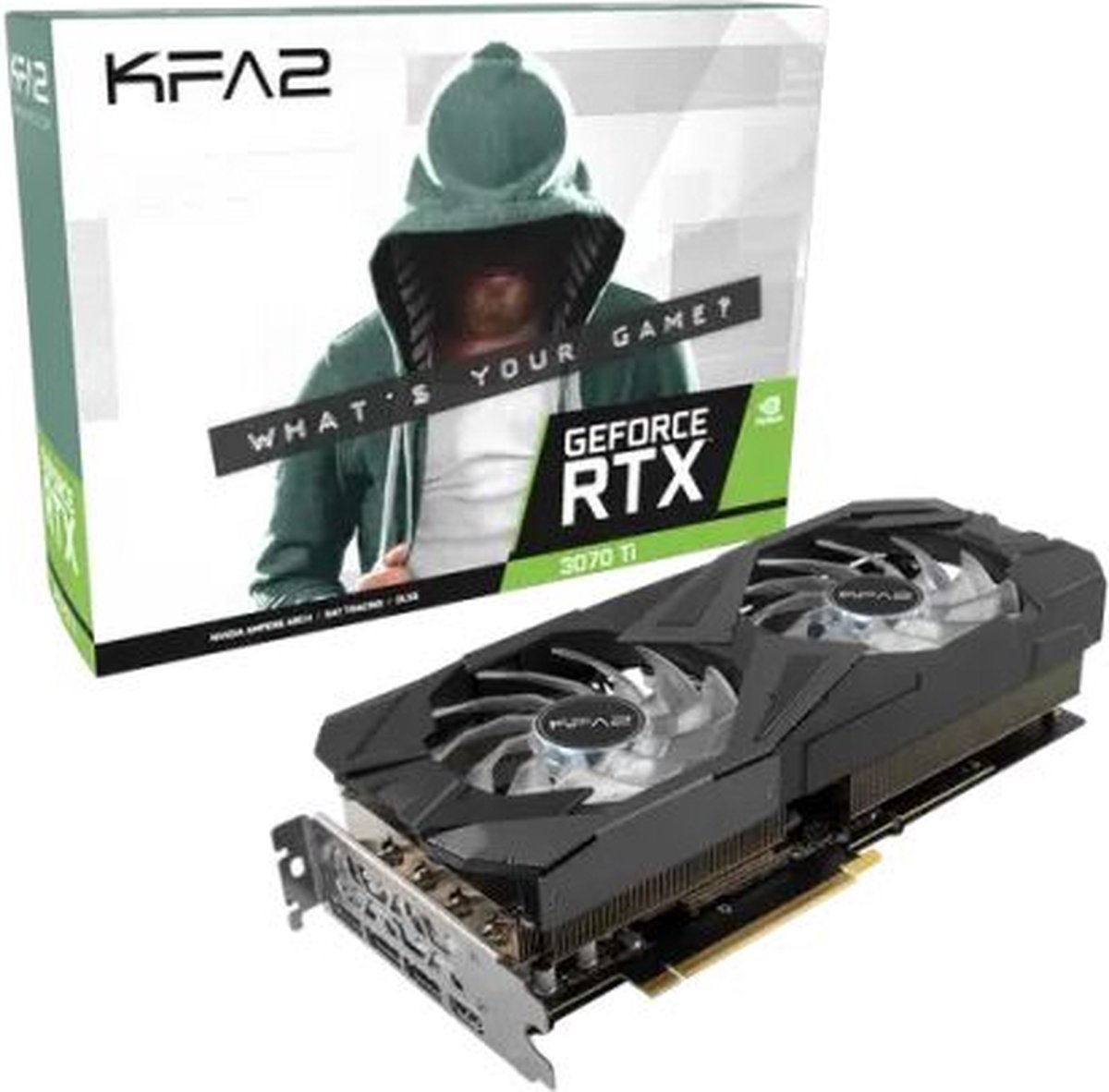 KFA2 37ISM6MD4COK, GeForce RTX 3070 Ti, 8 GB, GDDR6, 256 Bit, PCI Express 4.0, 2 ventilator(en)