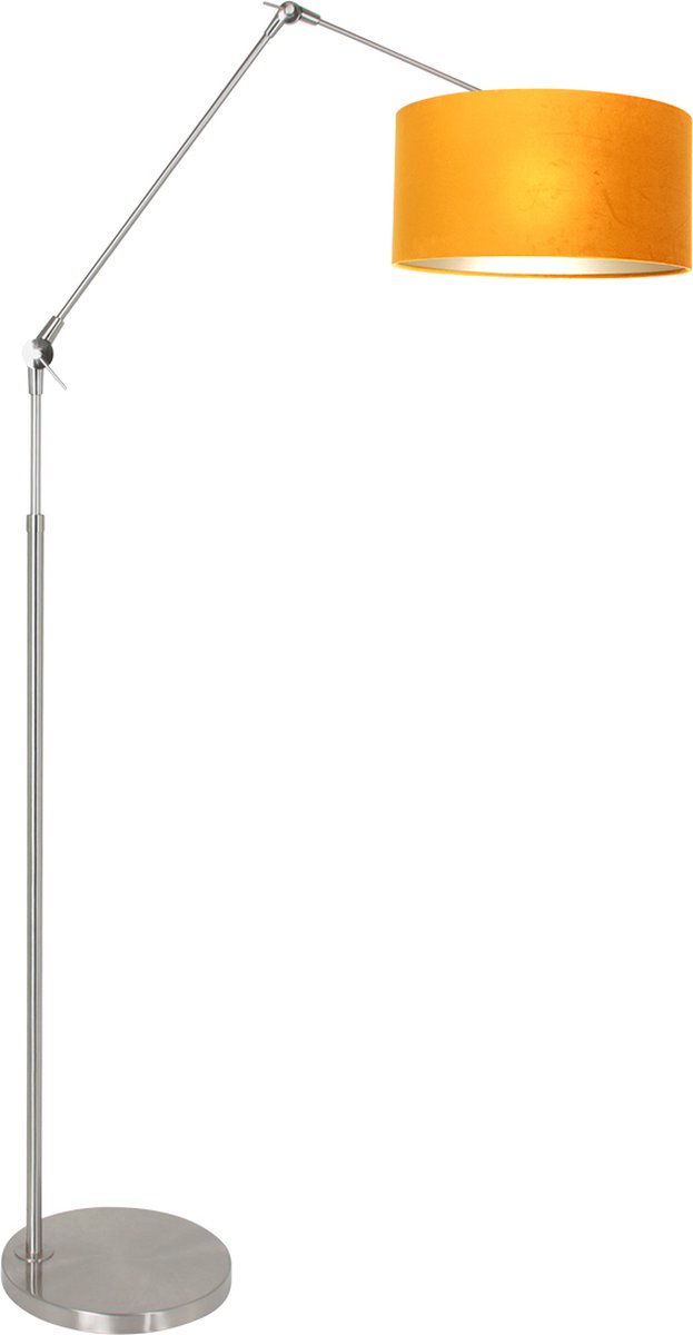 Vloerlamp - Bussandri Limited - Modern - Metaal - Modern - E27 - L: 145cm - Voor Binnen - Woonkamer - Eetkamer - Zilver