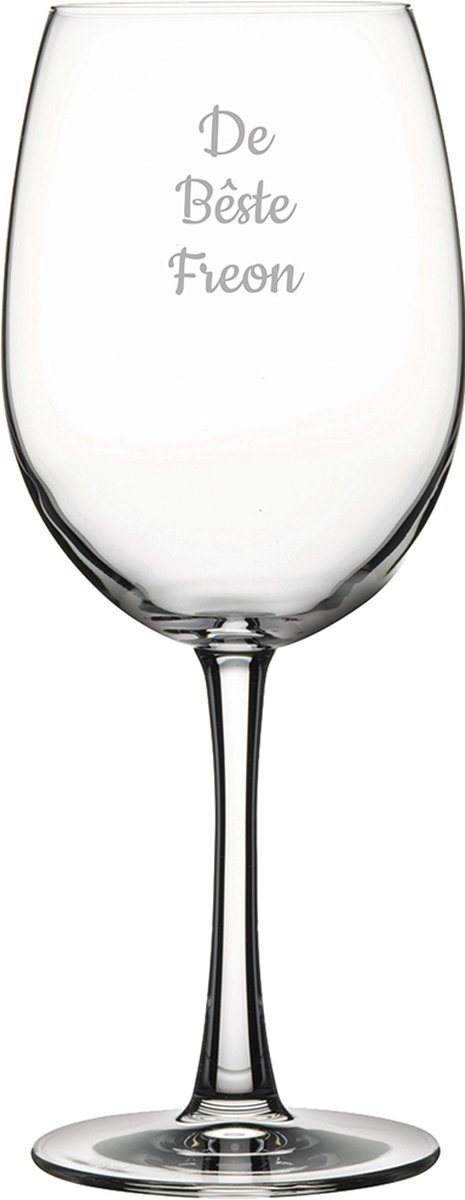 Gegraveerde Rode wijnglas 58cl De Bêste Freon